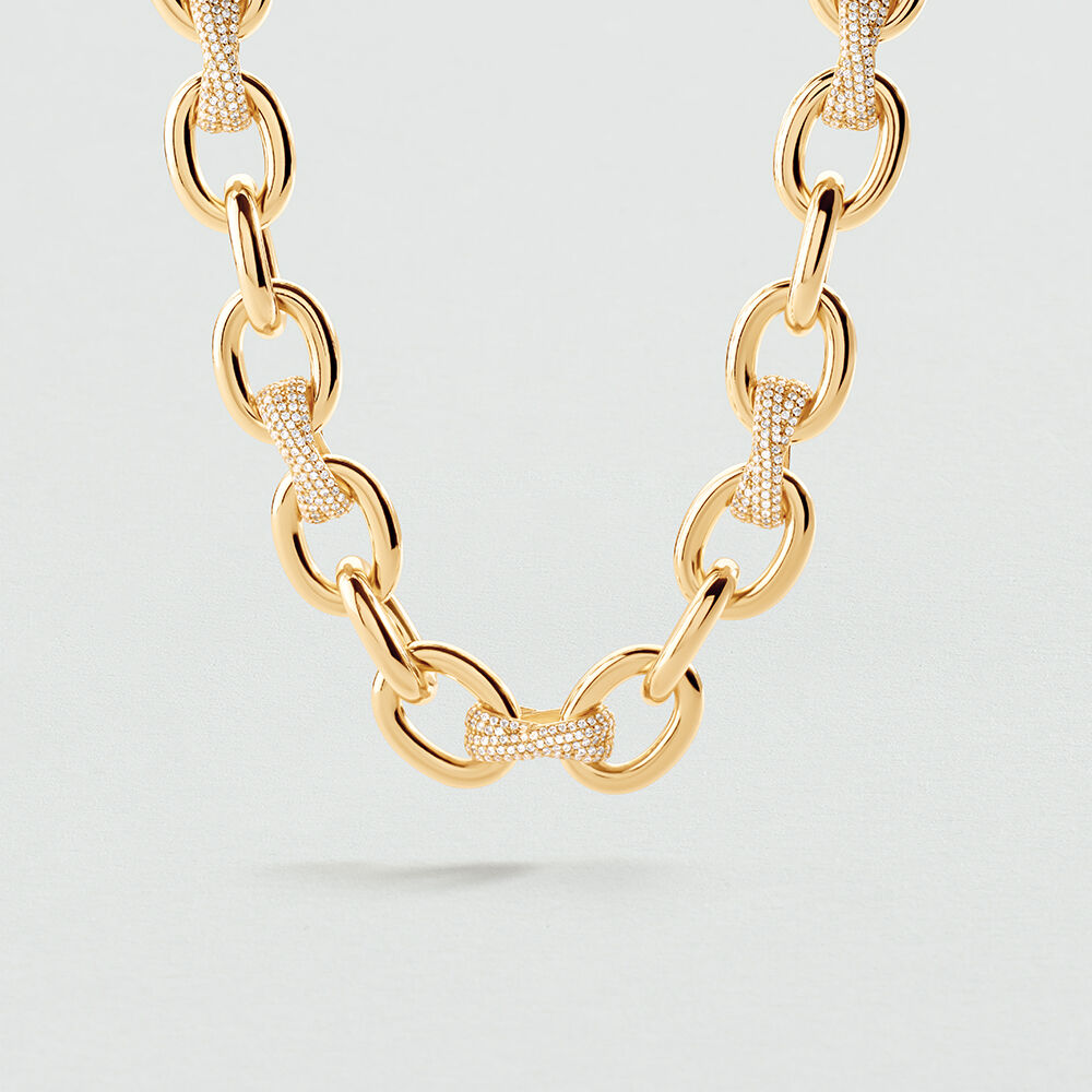 Short necklace XOXO PAV&Eacute; - Crystal / Golden - Choker necklace  | Agatha