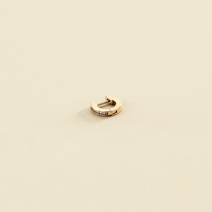 Hoop piercing CRIODIAM - Crystal / Gold - All jewellery  | Agatha