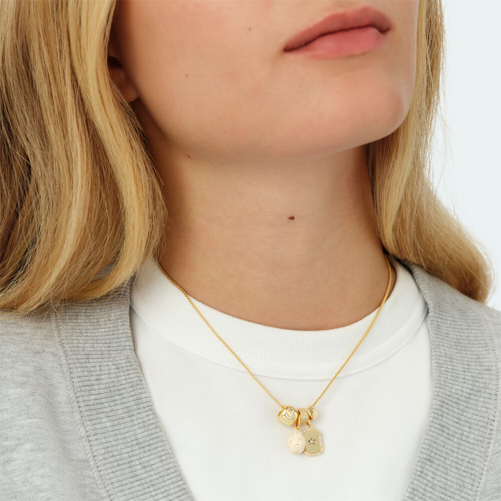 Pendant PAVE STOPPER LUCKY - Crystal / Golden - Jewellery  | Agatha
