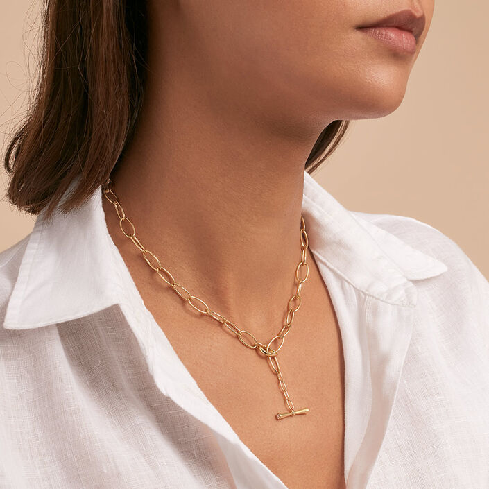 Mid-length necklace CHAIN - Golden - All jewellery  | Agatha