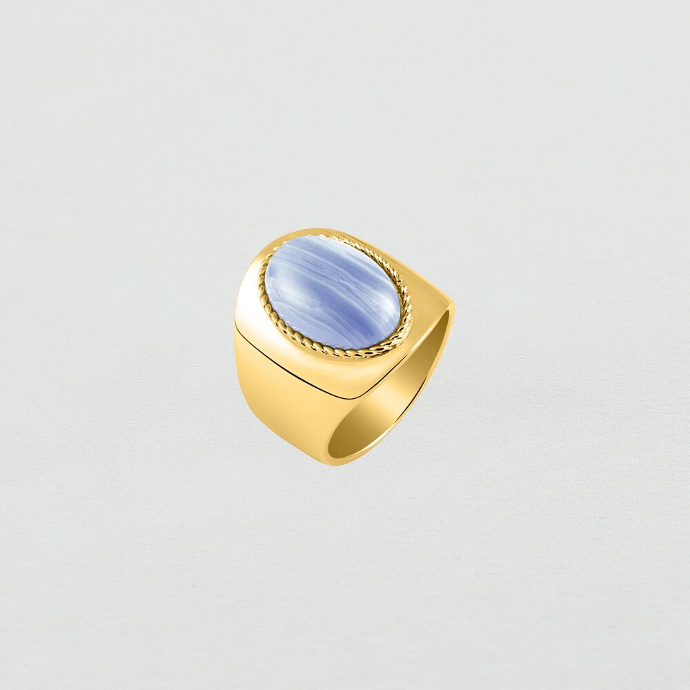 Large ring ALOHA - Blue lace - Outlet  | Agatha