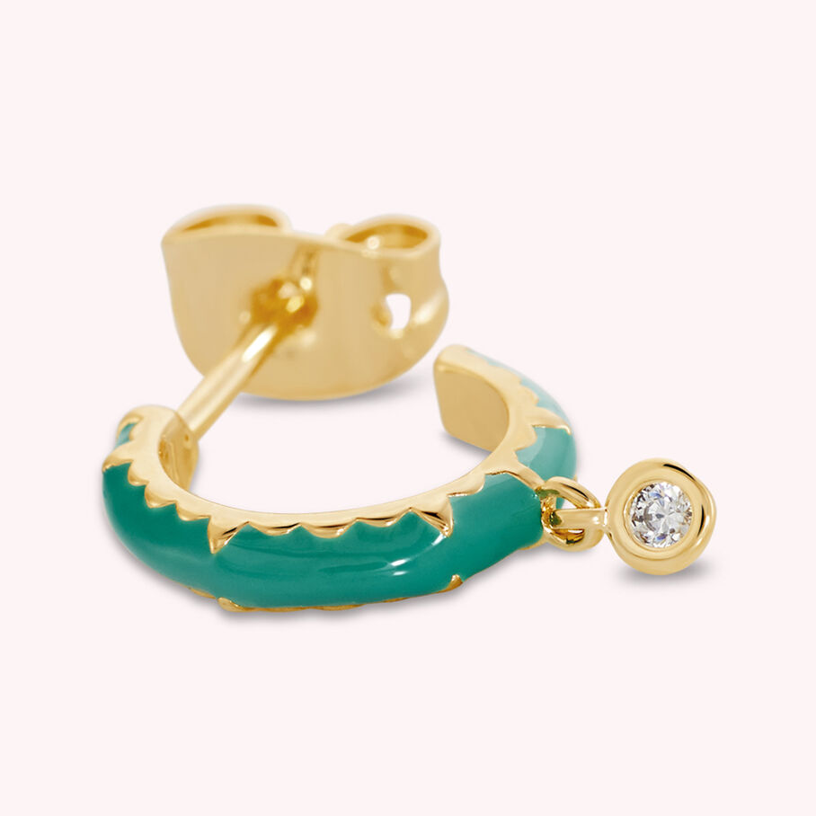 Hoop piercing JUNGLY - Green / Gold - All jewellery  | Agatha