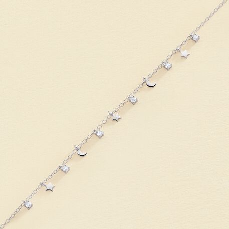 Link bracelet LUNITAS - Crystal / Silver - All bracelets  | Agatha