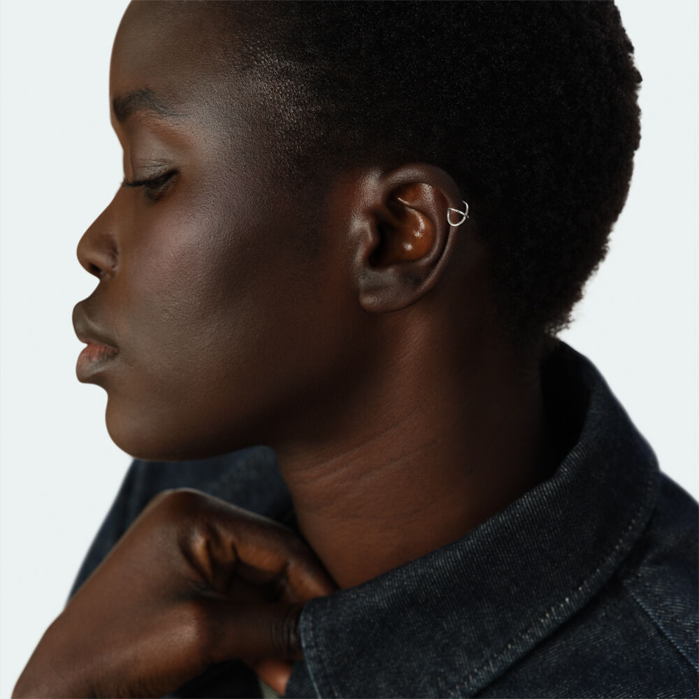 Earcuff CROSSED MIX & MATCH - Silver - Earrings  | Agatha