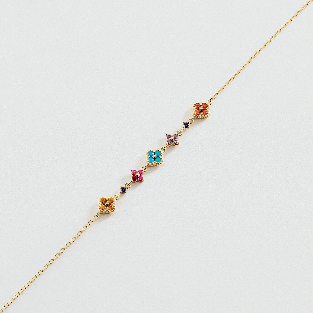 Link bracelet BELOVED - Multicolor / Gold - Bracelets  | Agatha