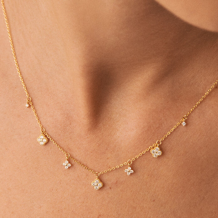 Choker necklace BELOVED - Crystal / Golden - 9:42  | Agatha