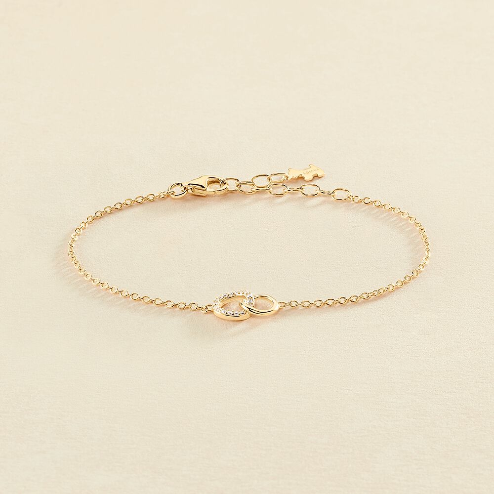Link bracelet RONDOU - Crystal / Golden - 9:42  | Agatha