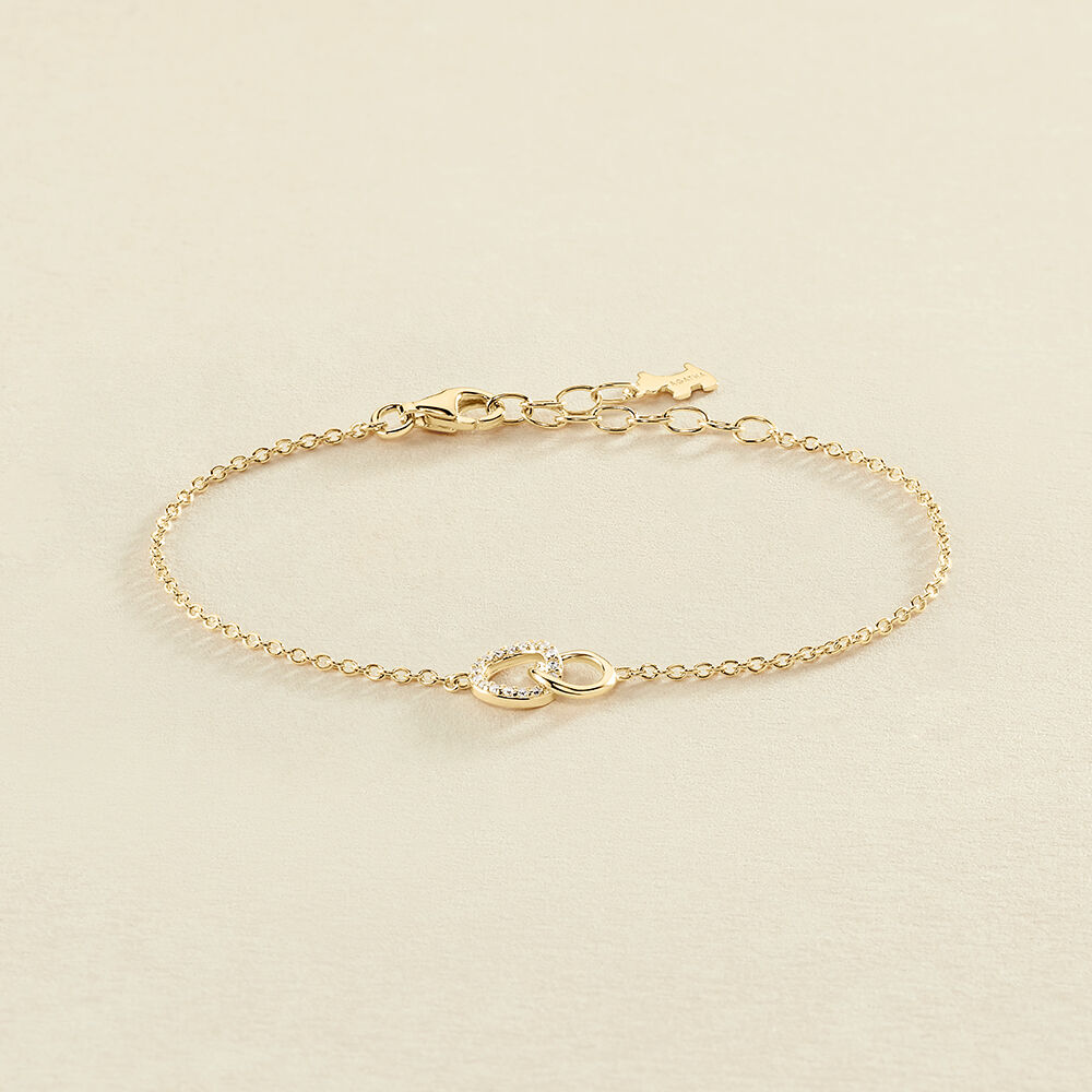 Link bracelet RONDOU - Crystal / Golden - 9:42  | Agatha