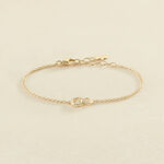 Link bracelet RONDOU - Crystal / Golden - 9:42  | Agatha