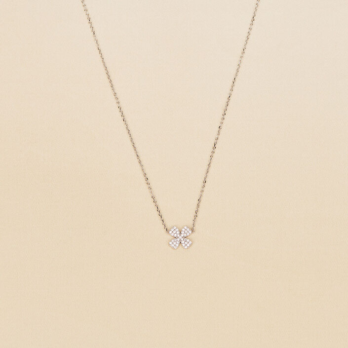 Choker necklace TREFLE - Crystal / Silver - All jewellery  | Agatha