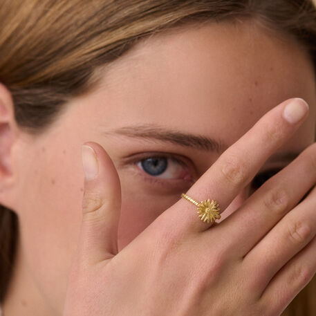 Thin ring BLOSSOM - Golden - All jewellery  | Agatha