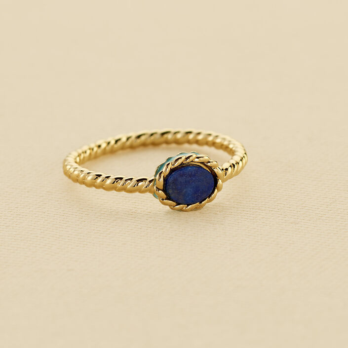 Thin ring ATMA - Lapis/ blue - All jewellery  | Agatha