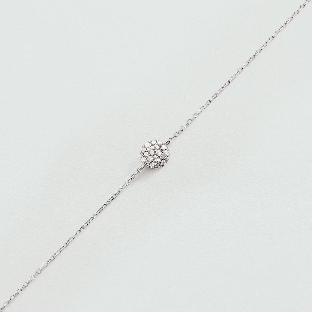 Link bracelet CRYSTAL - Crystal / Silver - Genuine silver  | Agatha