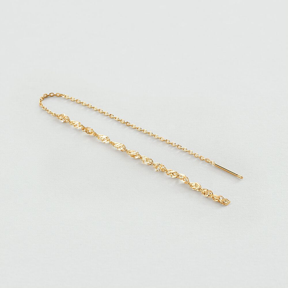 Piercing stud TWISTED - Golden - Jewellery  | Agatha