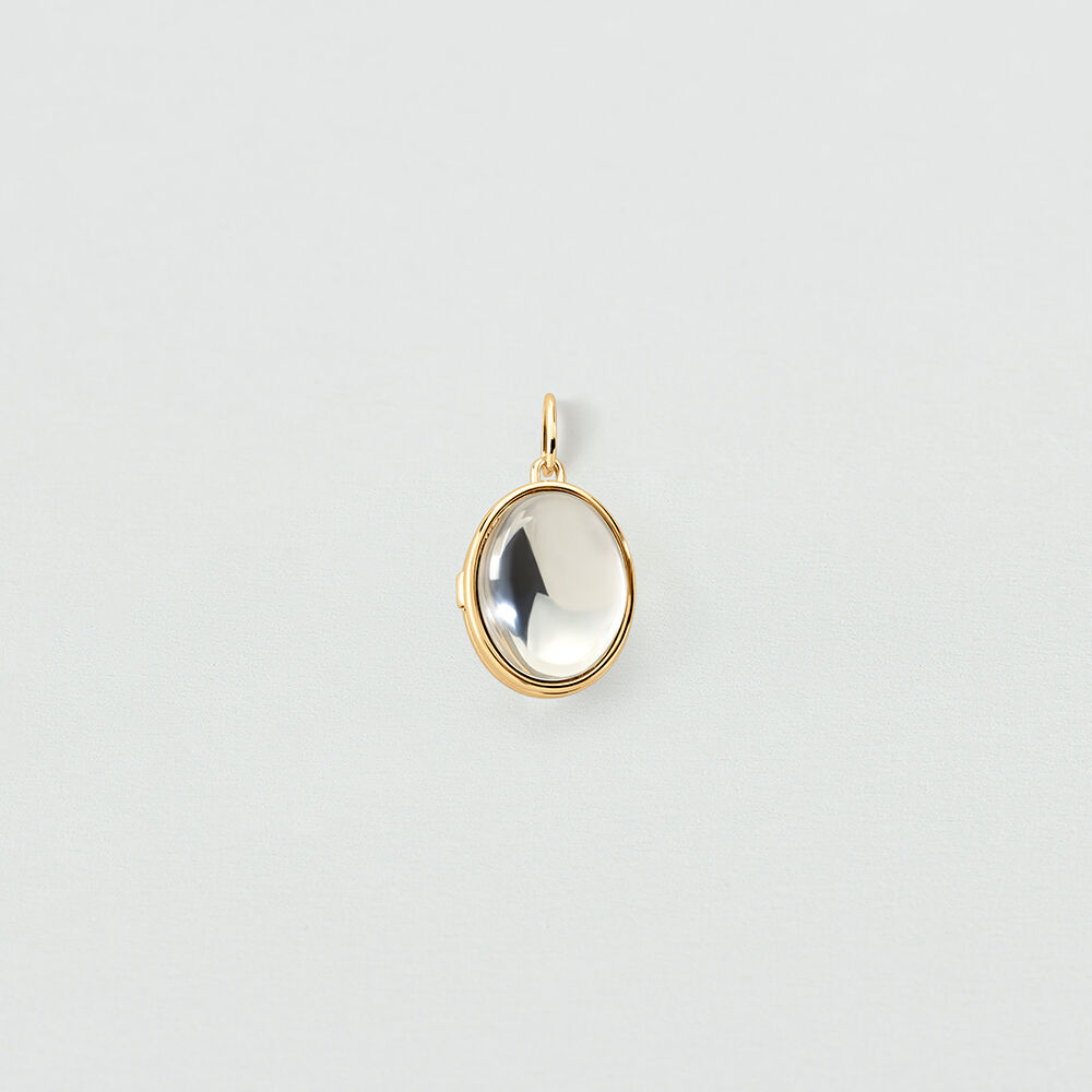 Pendant PEARL LOCKET - Crystal / Golden
