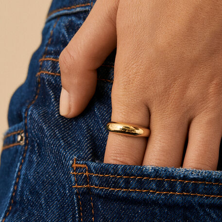 Thin ring LEO - Golden - All jewellery  | Agatha