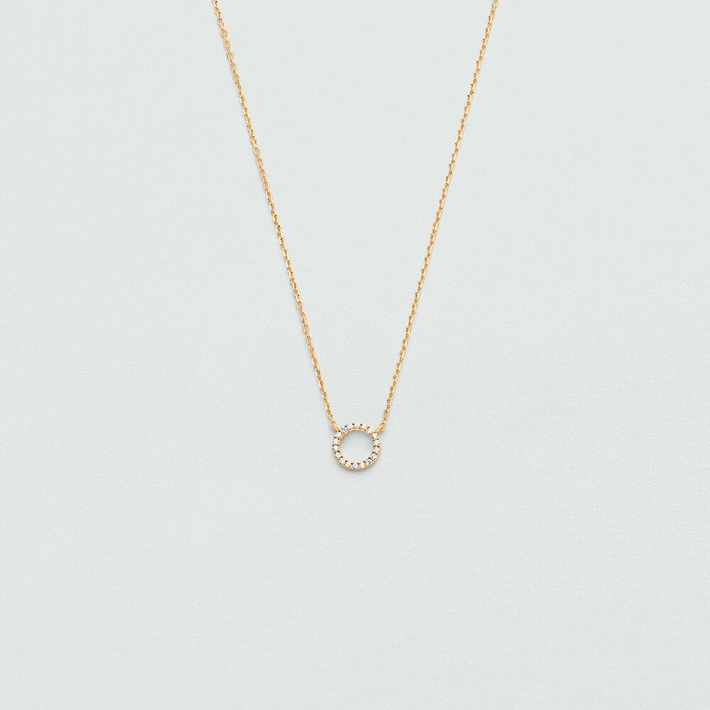 Choker necklace RONDOU - Crystal / Golden - Choker necklace  | Agatha