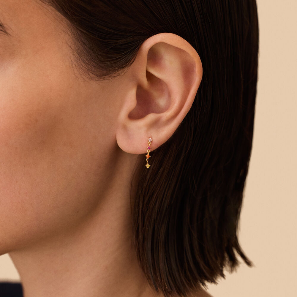 Piercing stud LISE - Pink / Gold - Jewellery  | Agatha