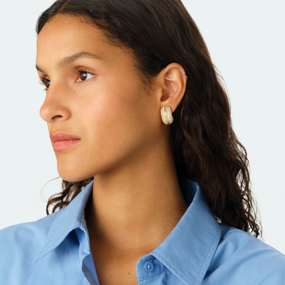 Clip earrings TURENNE - Crystal / Golden - Clip earrings  | Agatha
