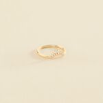 Thin ring LUCKY EYE - Crystal / Golden - All jewellery  | Agatha