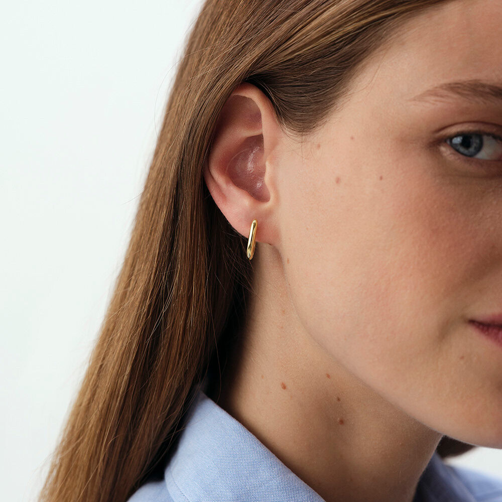 Hoops MABILLON - Golden - Genuine silver  | Agatha