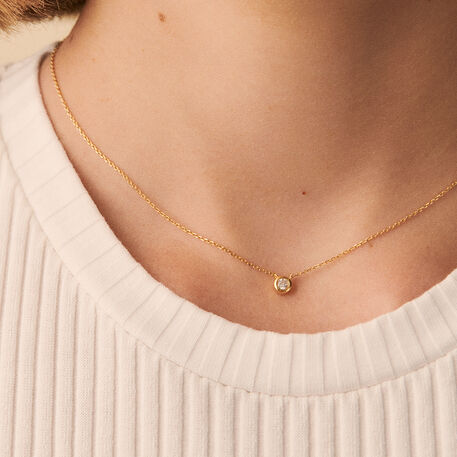 Choker necklace BRILLANT - Crystal / Golden - 9:42  | Agatha