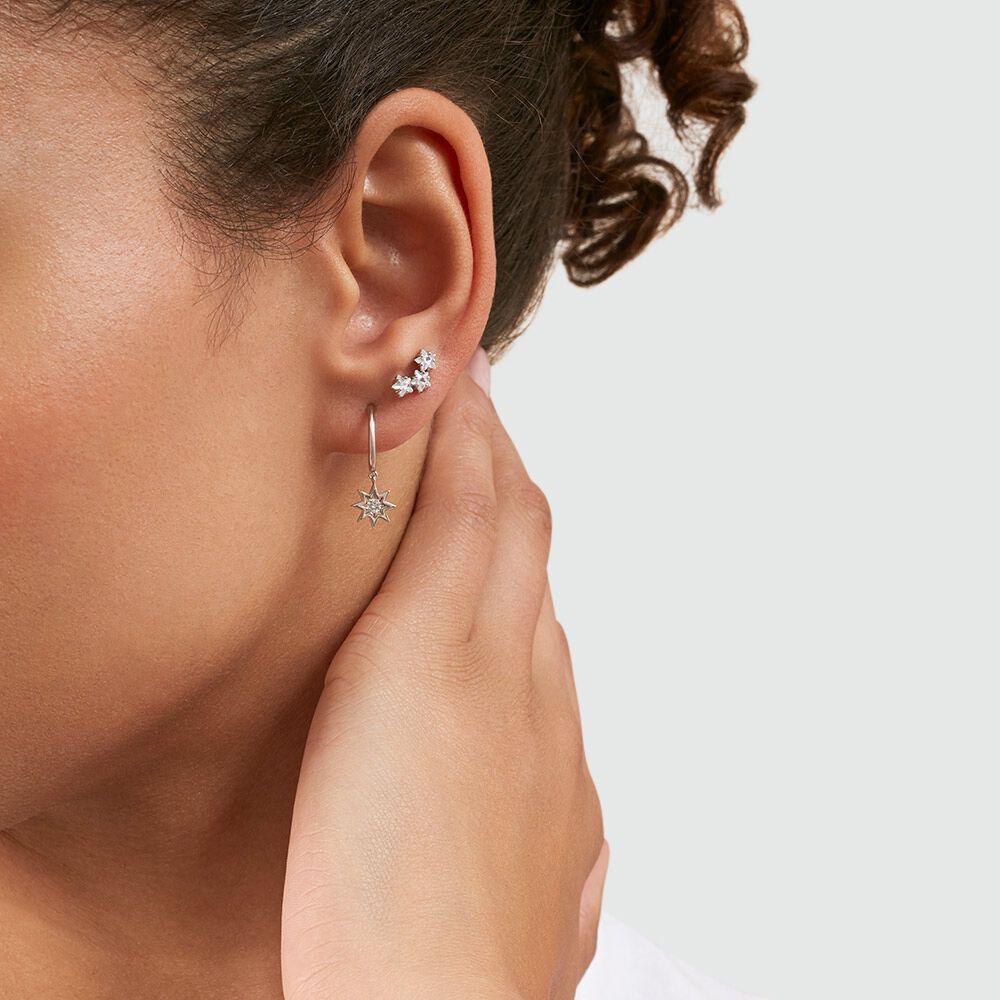 Hoop piercing MIX & MATCH - Crystal / Silver - Outlet  | Agatha