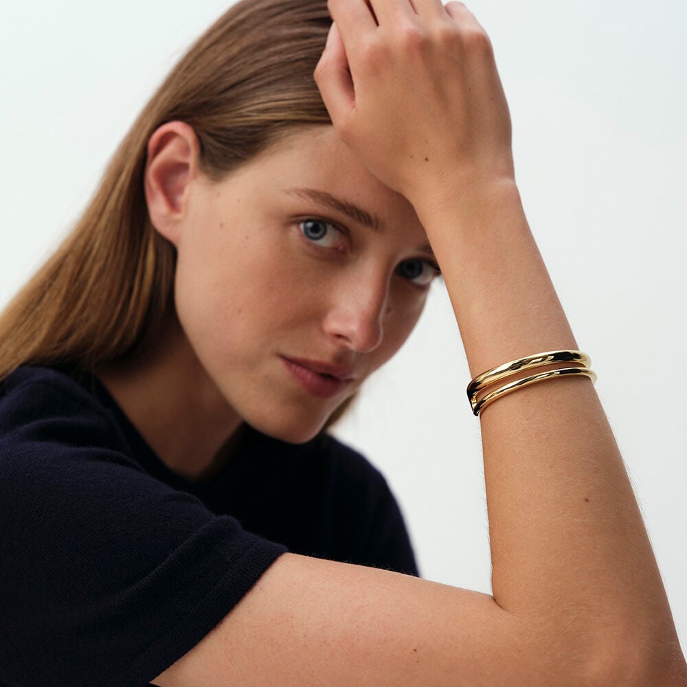 Cuff RUE DE SEINE - Golden - Bracelets  | Agatha