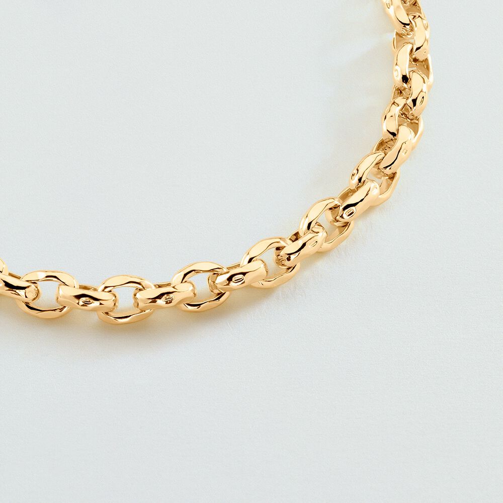 Choker necklace HAMMERED LINK - Golden - Choker necklace  | Agatha