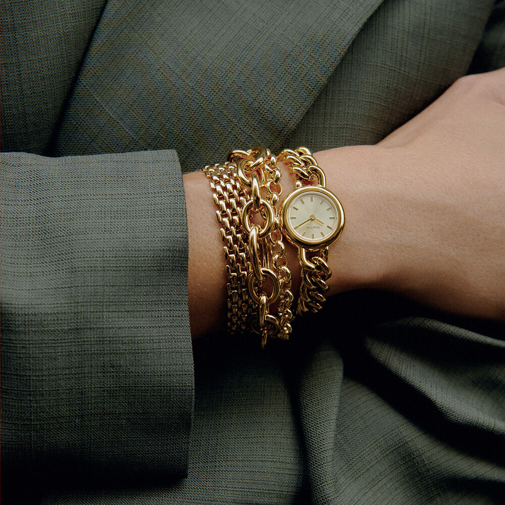 Link bracelet MINUIT - Golden - Bracelets  | Agatha