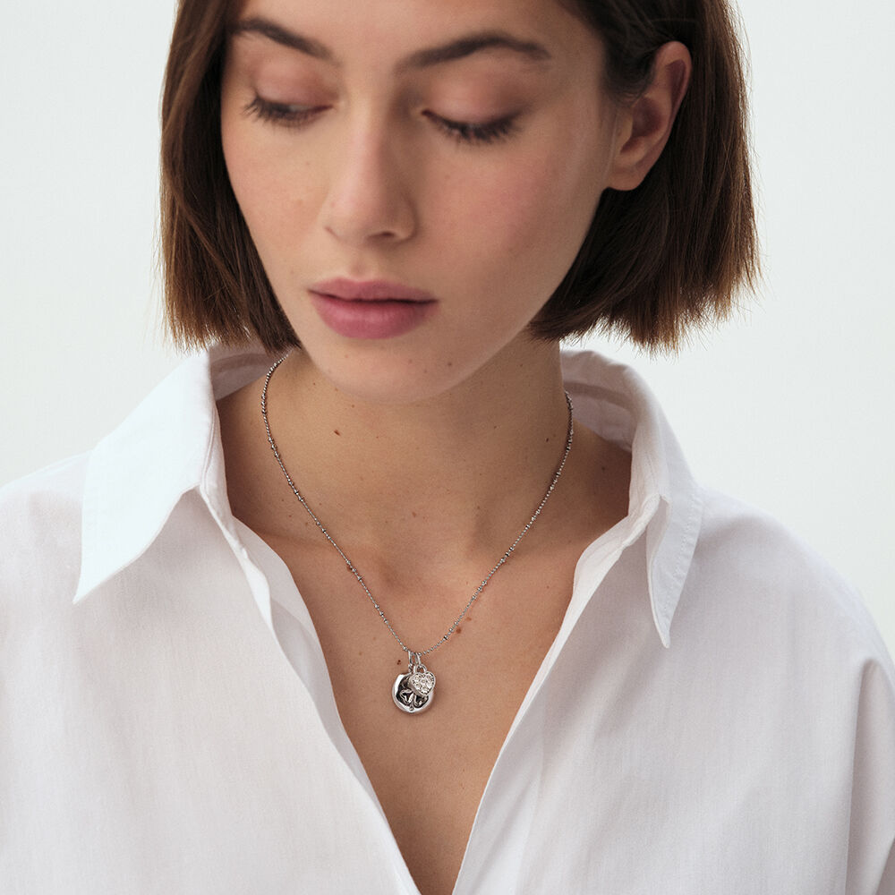 Choker necklace BALL CHAIN - Silver - Choker necklace  | Agatha