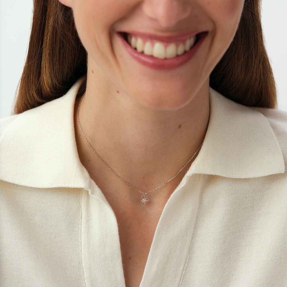 Mid-length necklace OURSE - Crystal / Silver - Jewellery  | Agatha