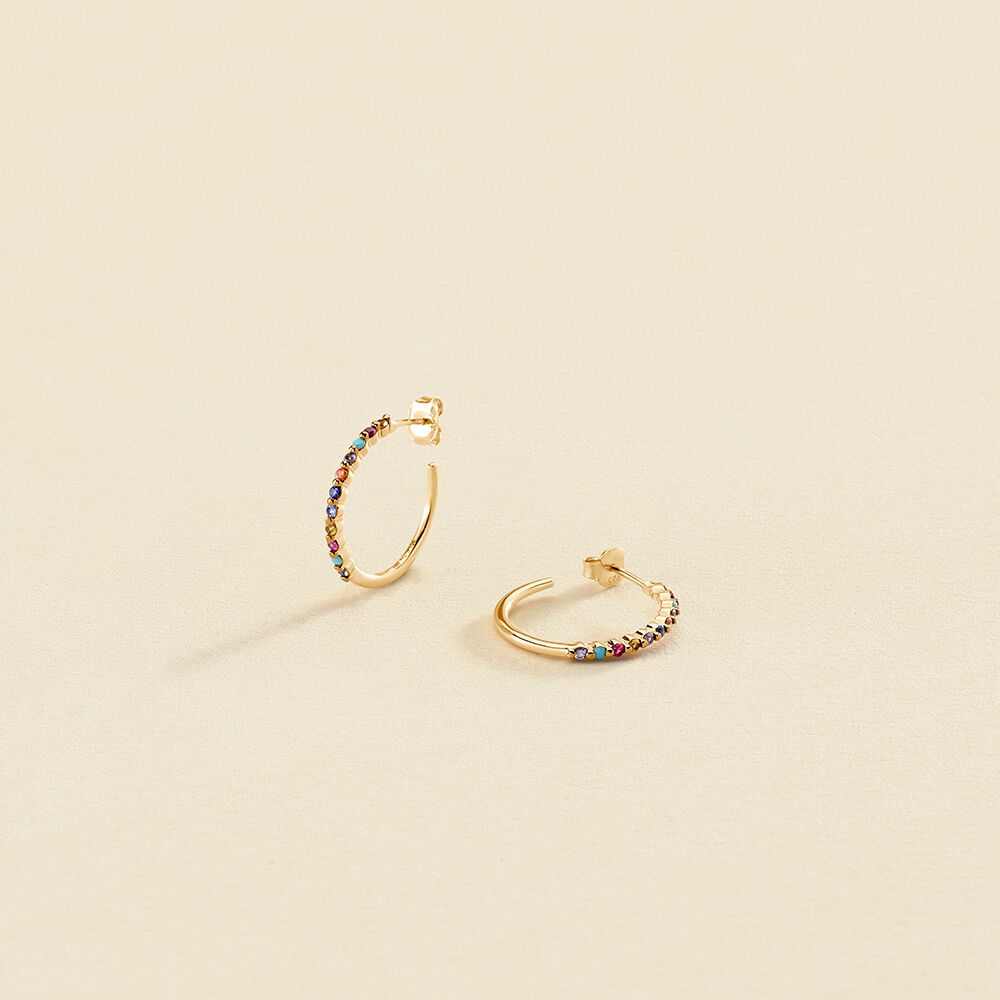 Hoops BELOVED - Multicolor / Gold - All jewellery  | Agatha