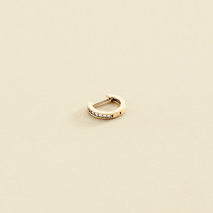 Hoop piercing CRIODIAM - Crystal / Gold - All jewellery  | Agatha
