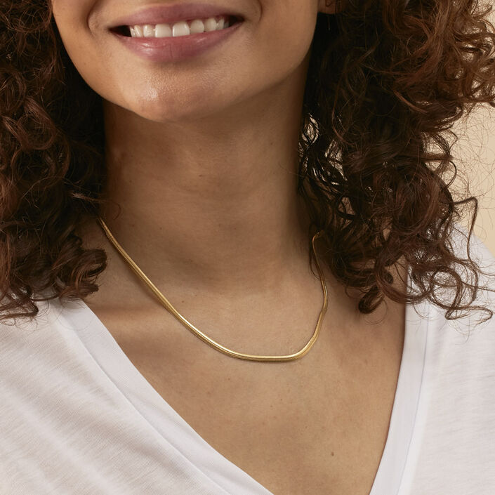 Mid-length necklace EFFLEURE - Golden - All jewellery  | Agatha
