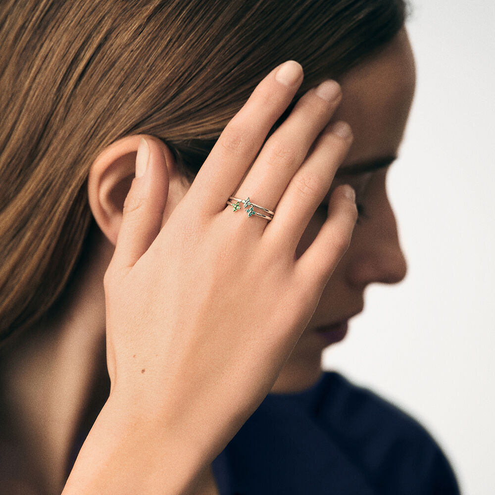 Thin ring BELOVED - Multicolor / Silver - Jewellery  | Agatha