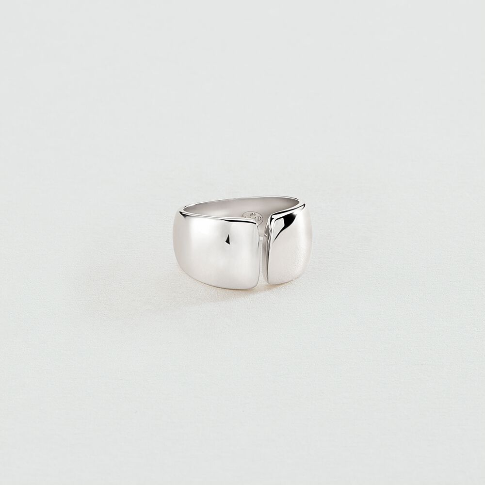Large ring APERTA - Silver - Outlet  | Agatha