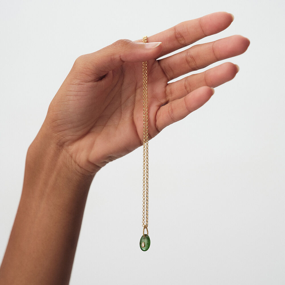 Pendant NATURAL STONE - Aventurine - Jewellery  | Agatha
