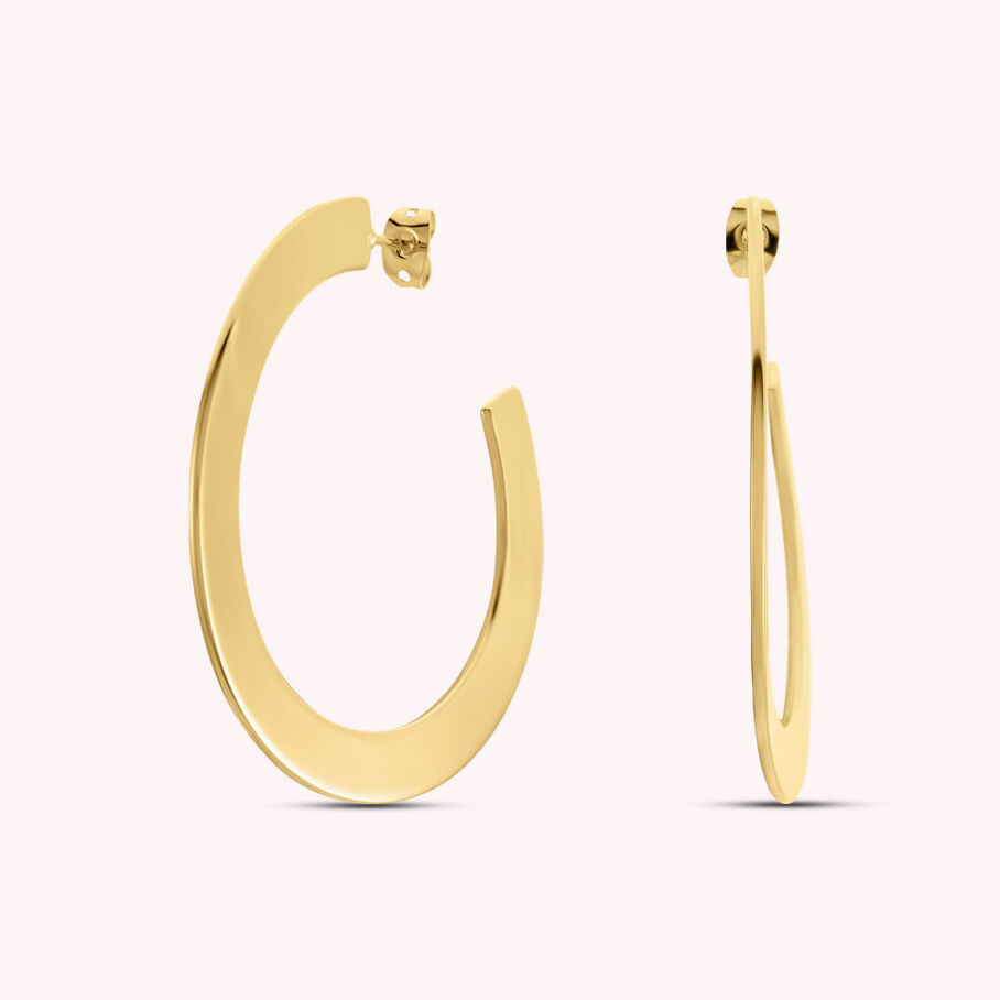 Hoops LINES - Golden - All earings  | Agatha