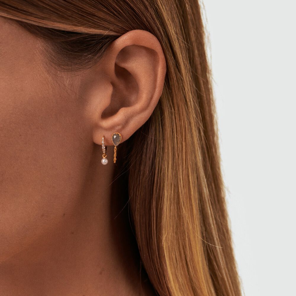 Hoop piercing MIX & MATCH - Grey / Gold - Hoop piercing  | Agatha