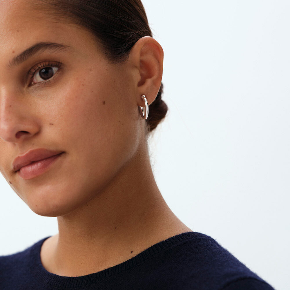 Clip earrings HINGED HOOPS - Silver - Clip earrings  | Agatha