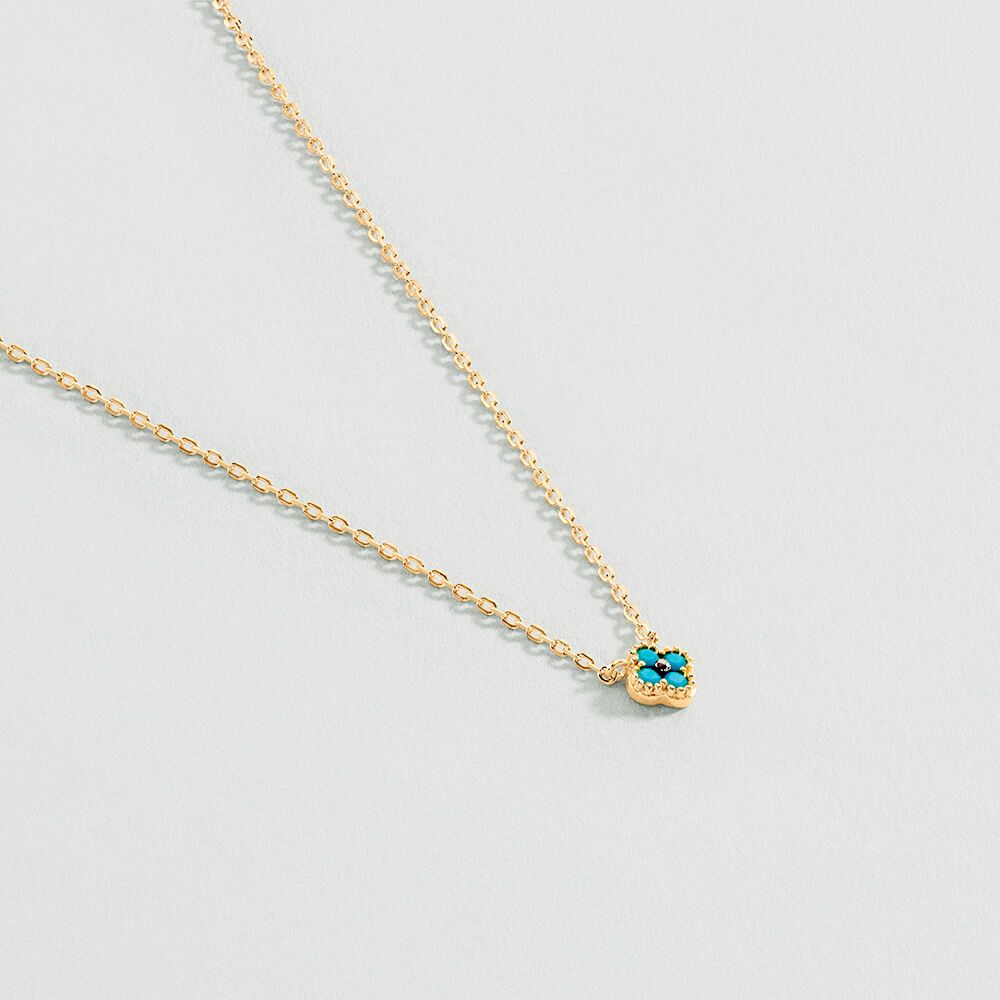 Choker necklace BELOVED - Turquoise / Gold - Choker necklace  | Agatha