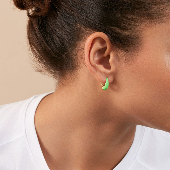 Hoops ATMA - Green / Golden - All jewellery  | Agatha