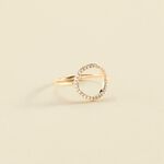 Thin ring RONDOU - Crystal / Golden - All jewellery  | Agatha