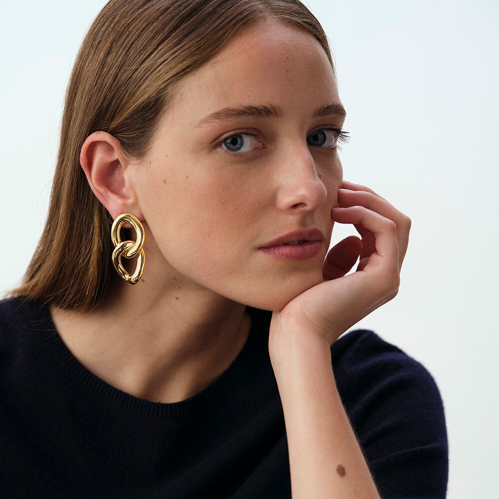 Long earrings REAUMUR - Golden - Earrings  | Agatha