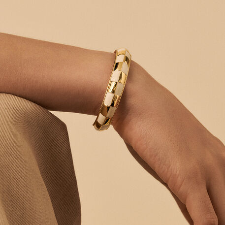 Bangle BRIGITTE - Ivory / Gold - All jewellery  | Agatha