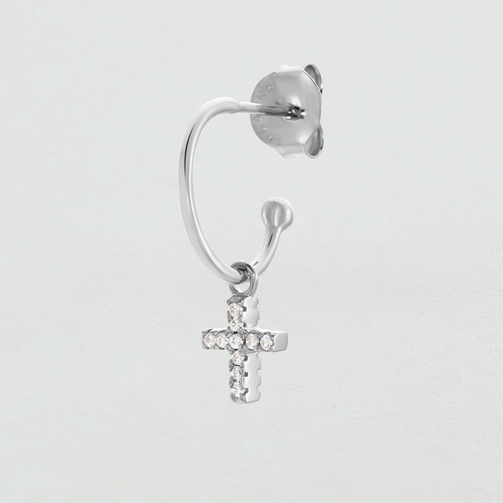 Hoop piercing CRIOCRUZ - Crystal / Silver - Hoop piercing  | Agatha