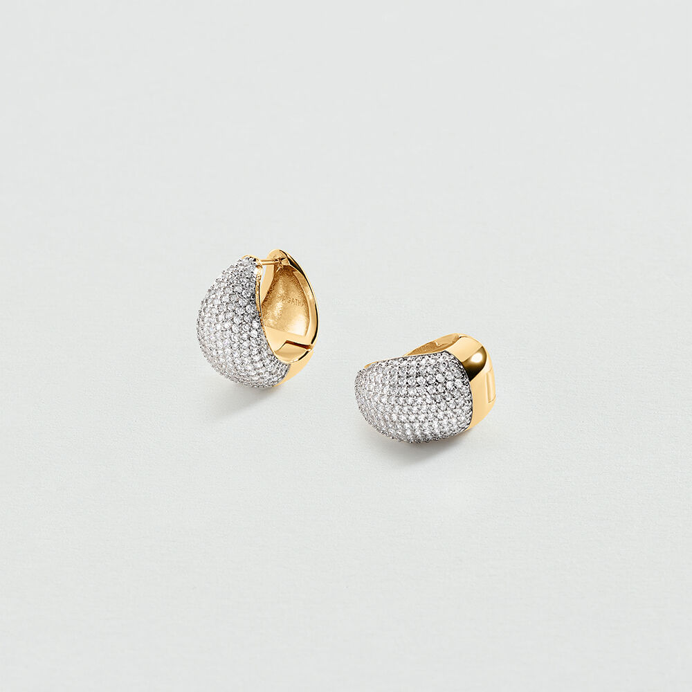 Hoops DANAE - Crystal / Golden - Earrings  | Agatha