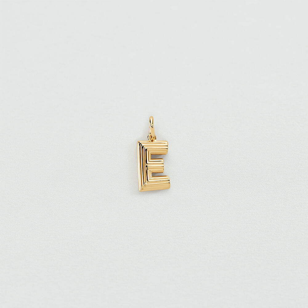 Pendant LETTER E - Golden - Jewellery  | Agatha