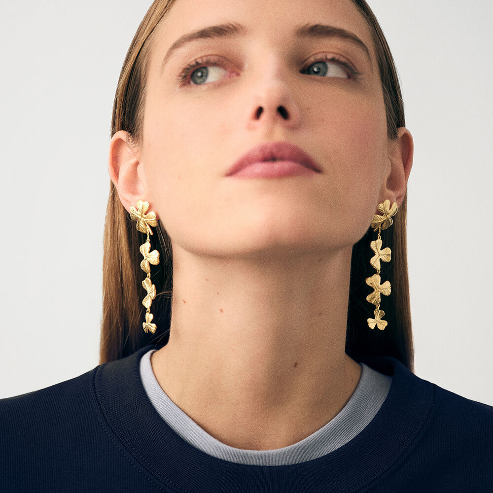 Long earrings FELICIA - Golden - Earrings  | Agatha